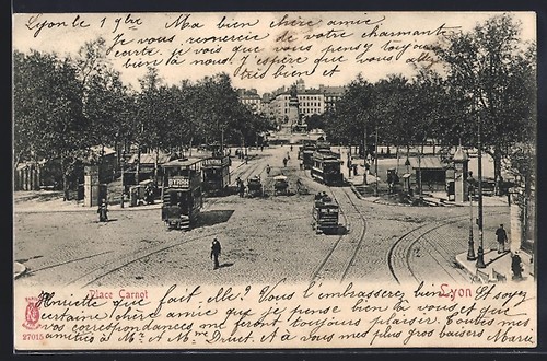 Carte postale lyon place - carte,