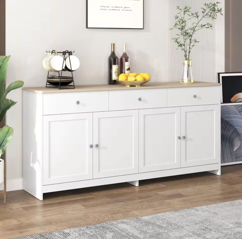 Buffet bas moderne blanc - , avec