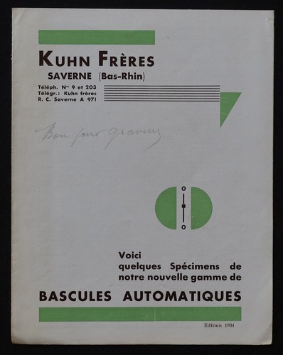 Catalogue 1934 kuhn frères - kuhn,