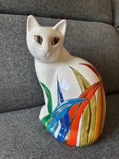 Véritable chat émaux de Longwy hauteur : 29 cm en très bon état.