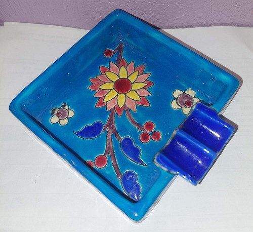Rare cendrier faience emaux - cendrier,