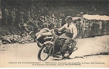 Motorcycle - Circuit de Fontainebleau - Verpault winner on Harley Davidso Sidecars