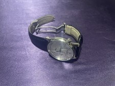 Jaeger-LeCoultre Black Leather Butterfly Clasp Strap Only