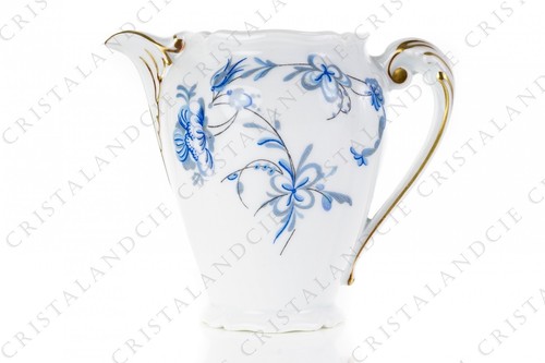 Pot lait aux bouquets bleus - à,