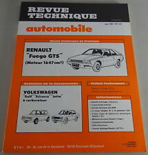 Repair Manual Revue Technique Renault Fuego GTS/VW Golf 1 status 06/1981