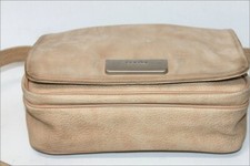 TEXIER Sac Besace Cuir Beige