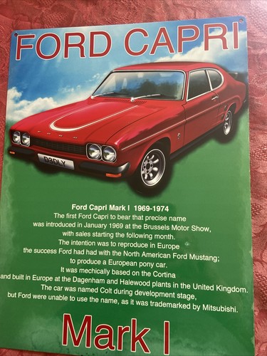 Plaque émaillée ford capri - plaque,