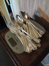 Household 24 Piece Tableware Violin Sleeves Silver Metal