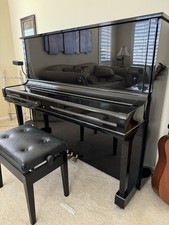 Yamaha U3 H Upright Piano Ebony Polish - 52” showroom Look 1980 made in Japan