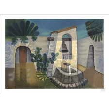 TOFFOLI Louis - Lithographie originale "Auberge au Pérou" 56x76cm - 1996