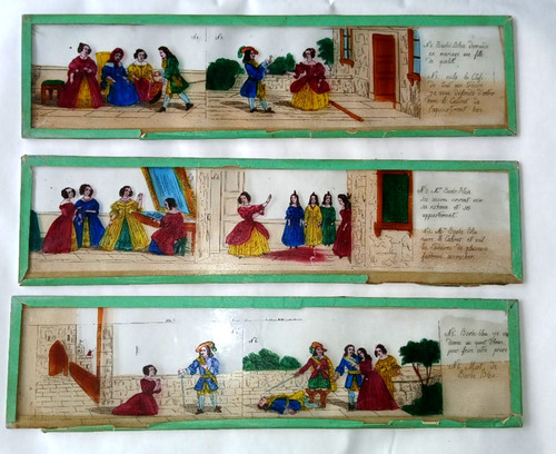 Plaques verre de lanterne - plaques,
