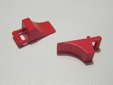 PLAYMOBIL (C413) AIRPORT - Pair of wedges block wheels red aircraft 4319
