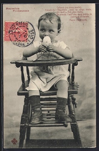 Enfant bas âge avec un - en,