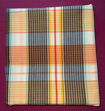 Tissu vintage tartan écossais coton laineux  larg 150 cm x H 210 cm réf C268