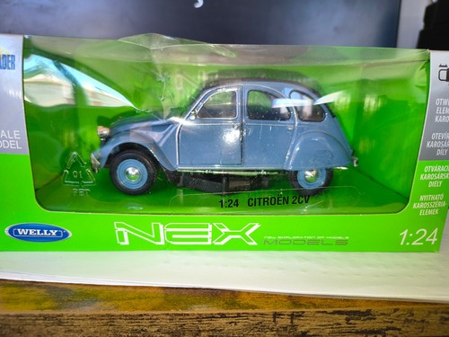 Citroën 2cv bleu 24 welly - citroën,