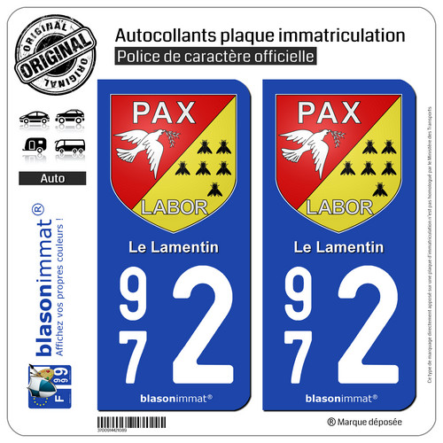 Stickers autocollant plaque - 2,