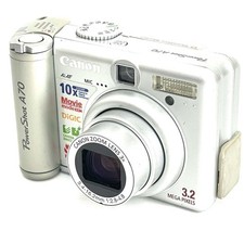Canon PowerShot A70 Silver Digital Camera Tested w/CF Card From Japan