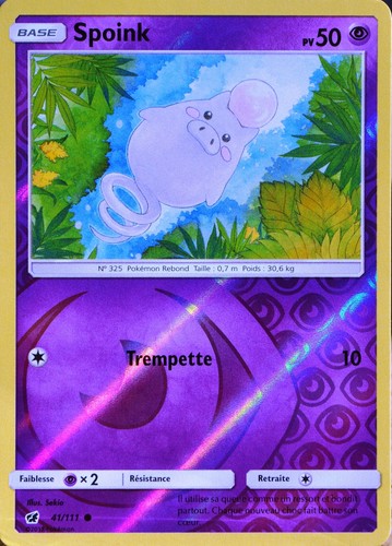 Carte pokémon 111 - 41/111, spoink 