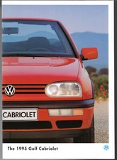Volkswagen Golf Cabriolet Mk3 1994-1995 UK Market Sales Brochure Convertible