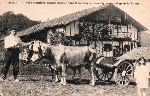 Old postcard ascain - old,