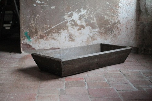 Antique wooden trough old - trough,,