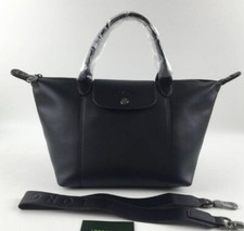 LONGCHAMP  Le Pliage Cuir S Handbag Black - Leather New