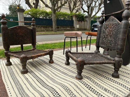 Deux chaises afghanes - chaises,