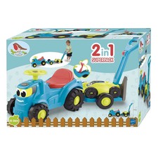 Tracteur écoifier avec remorque et tondeuse à gazon