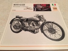 Fiche moto collection Atlas motorcycle Moto Guzzi 500 3 cyl compresseur 1940