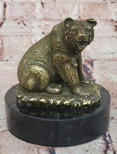Bronze bear figurine william - figurine,