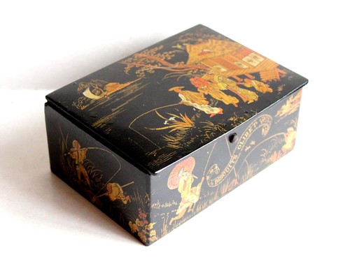 Joli coffret japon boite - boite, bois