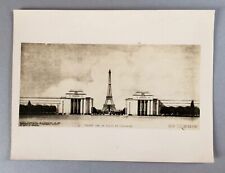PHOTO DRAWING ARCHITECT PARIS Universal Exhibition 1937 Trocadero Eiffel Tower