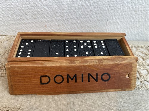 Ancien jeu domino boîte bois - domino,
