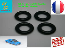Lot de 4 pneus noir  lisses 11/6eme  Dinky Toys pour vespa 400 b17 529 ....