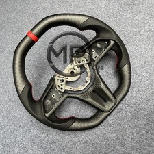 Custom Flat Top Matte Carbon Fiber Steering Wheel Fit For Nissan GT-R GTR 2017+