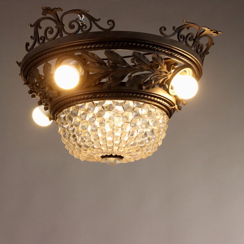 Lustre art nouveau ancien fer - art,
