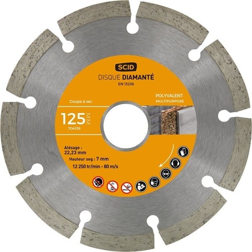 Disque diamant diamètre 125