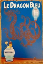 Plaque Métal TINTIN Le Dragon