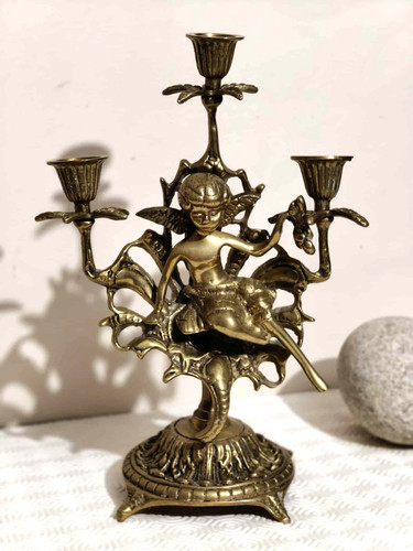 Bougeoir chandelier ancien - chandelier,
