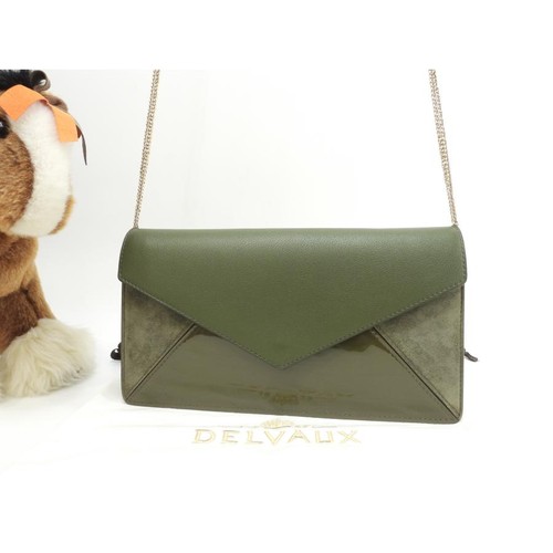 Delvaux green leather - delvaux, chain