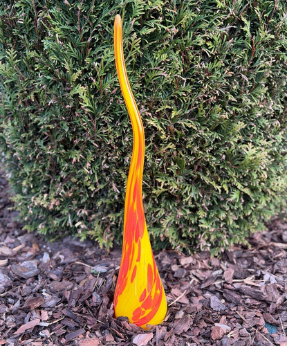 Flamme verre cm jaune - en,