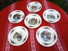 6 Anciennes Assiettes à Dessert Obernai Sarreguemines