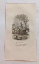 Antique Pious Image The Faithful Sheep The Chosen Flock (Size)