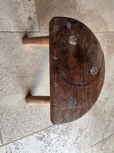 Ancien tabouret bois à - ancien, en