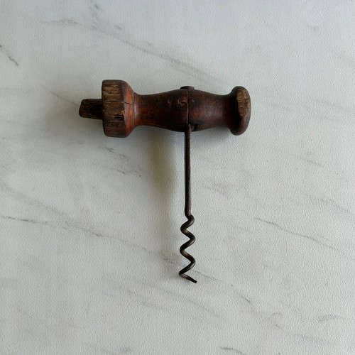 Ancien tire bouchon bois - en, en