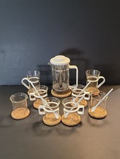 Bodum Carsten Jorgensen Bistro 12 Pc French Press Set K1590 White W/ 2 Tall Glas