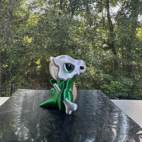 Cubone green shiny3d print 3 - green,
