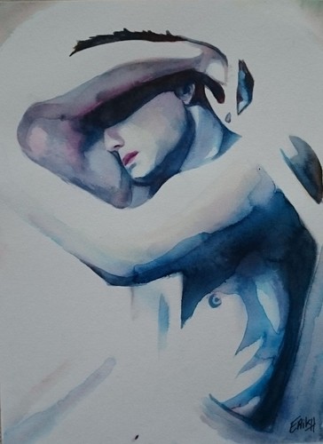 Vers bleu masculin by - le, bleu,