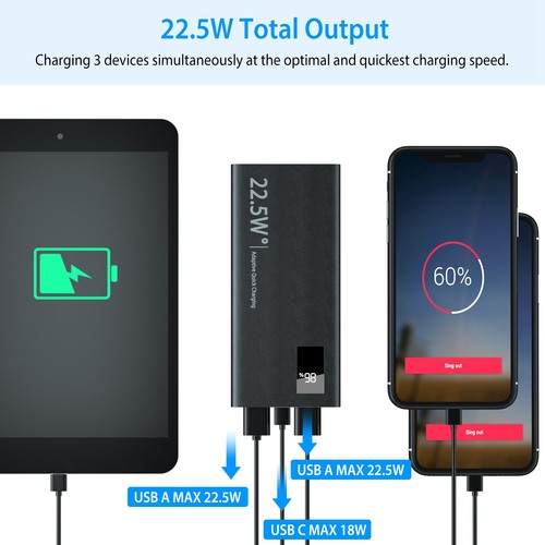 1pc mah power bank portable - 1w,