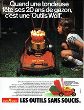 Publicité Advertising 127  1980  Outils Wolf   la tondeuse a 20 ans